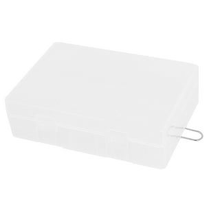 Organizer, plastic, clear, 7x1x5-inch rectangle with 24