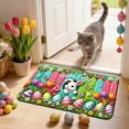 thumbnail image 3 of Tyidzon Easter Door Mat, Easter Buny Welcome Doormat, Happy Colorful Rabbit Front Door Mat Non-Slip Backing Spring Doormat for Indoor Outside Entrance Home Decor, 3 of 7
