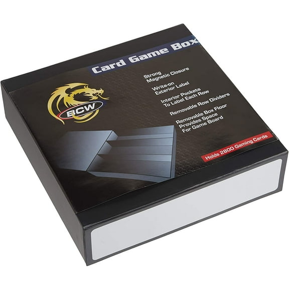 BCW 3 Row Card Game Box - Holds 2,800 Gaming Cards