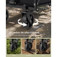 thumbnail image 4 of Carro de Mano Plegable, Carrito de Jardín, con Asa, Carga de 180 kg, 90 L, Negro Tinta, 4 of 5