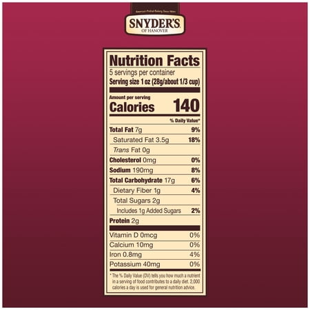 SNYDER’S OF HANOVER PRETZEL PIECES, HONEY MUSTARD AND ONION, 5 OZ