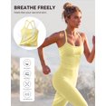 thumbnail image 5 of IBTOM CASTLE Tank Top Built in Bra for Women - Sports Yoga Workout Tops Crop Halter Neck Womens Padded Sport Back Bras Cami Yellow, 5 of 7