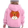 thumbnail image 6 of Staki Kids Hoodie with Christmas Graphic Print Long Sleeve Casual Fit Hooded Sweatshirt for Girls Holiday Hoodies for Girl(Pink,8-10 Years), 6 of 7