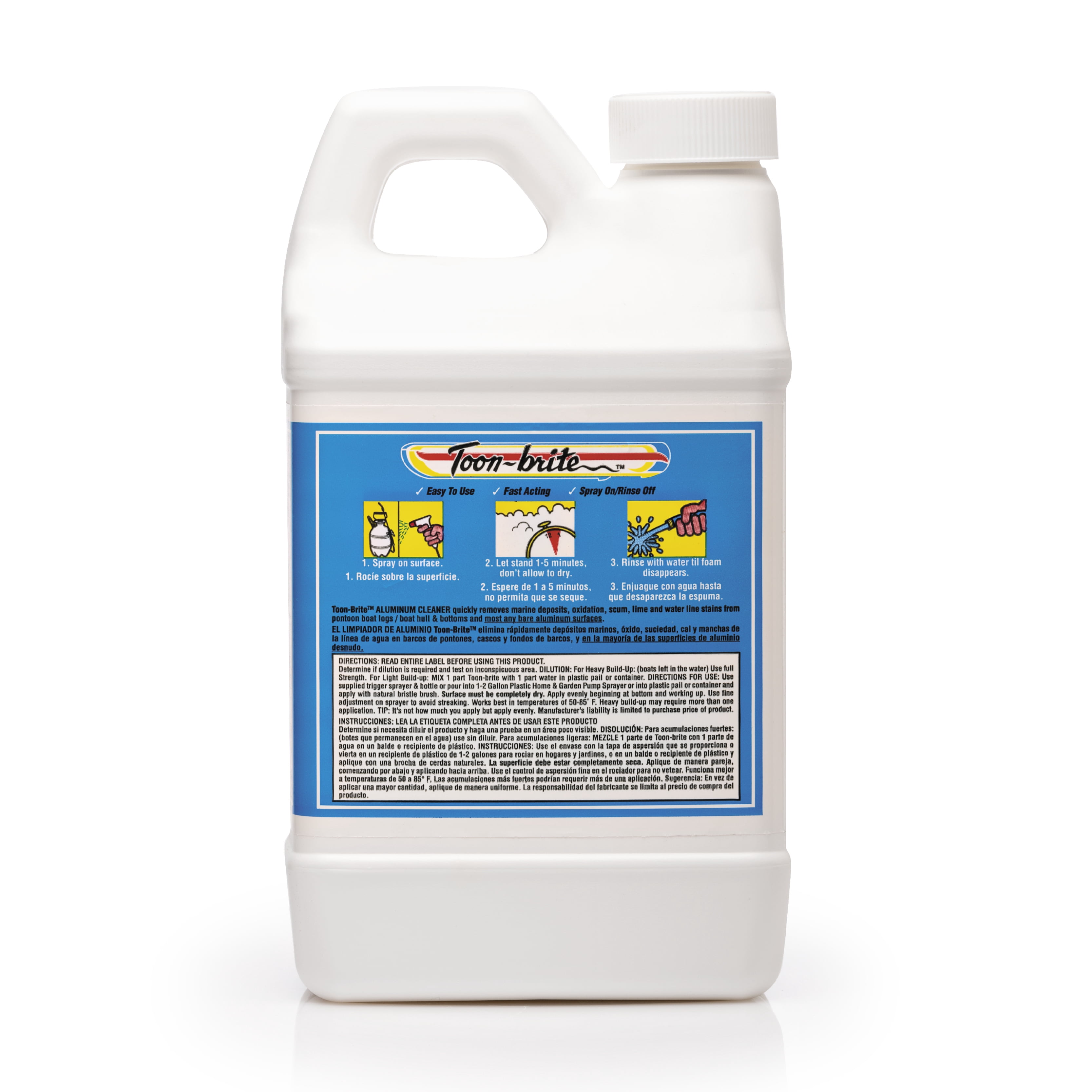 Toon-Brite Aluminum Cleaner 1/2 Gallon with Sprayer, Boat Accessories