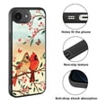 thumbnail image 2 of WIRESTER Shockproof Soft Rubber Cover Case for Apple iPhone 16e 6.1" 2025, Red Cardinal Lovebird, 2 of 5