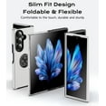 thumbnail image 4 of Samsung Galaxy Z Fold 7 Case, Built-in 360° Rotatable Metal Ring Holder Kickstand, Ultra Slim Fit Thin Shockproof Protective Phone Case with Anti-Scratch Anti-Fingerprint Coating for Samsung Galaxy F, 4 of 8