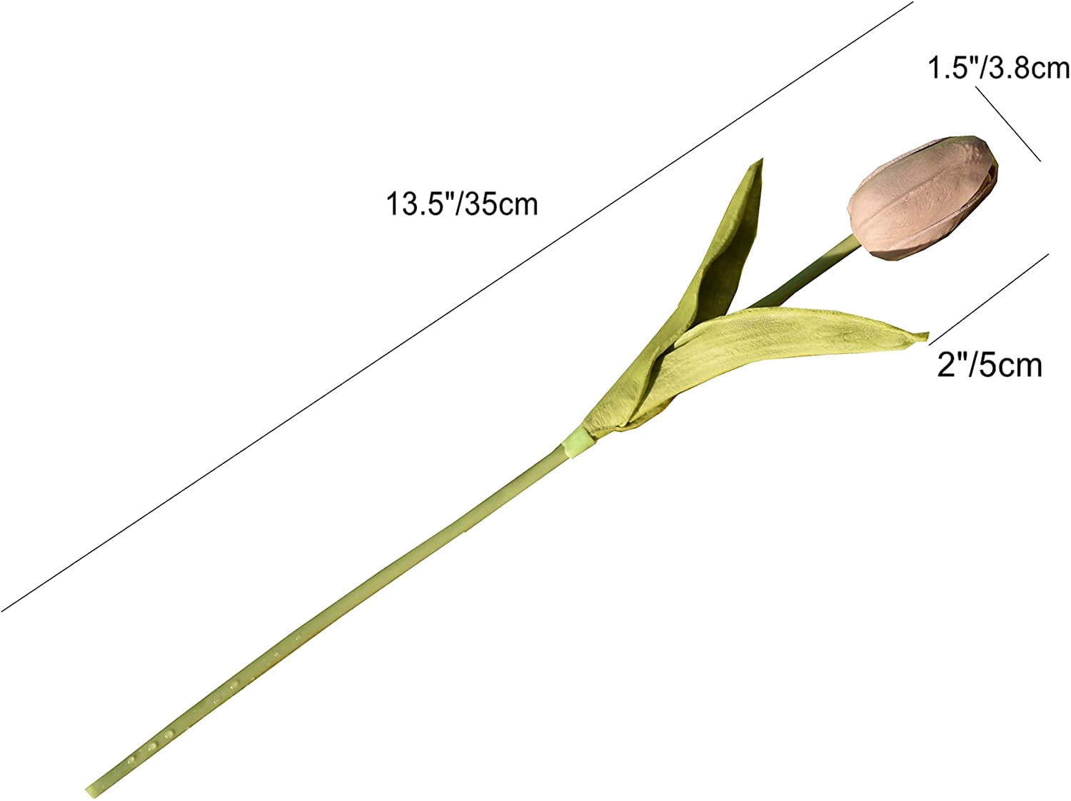 20pcs White Flowers Artificial Tulip Silk Fake Flowers 13.5" for Mother's Day Easter Valentine’s Day Gifts in Bulk Home Kitchen Wedding Decorations