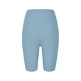 thumbnail image 6 of Bloomae Plus Size Women's High Waist Workout Shorts Quick Dry Stretchy Tummy Control Yoga Biker Running Shorts with Pockets Light Blue XXXXXL, 6 of 6