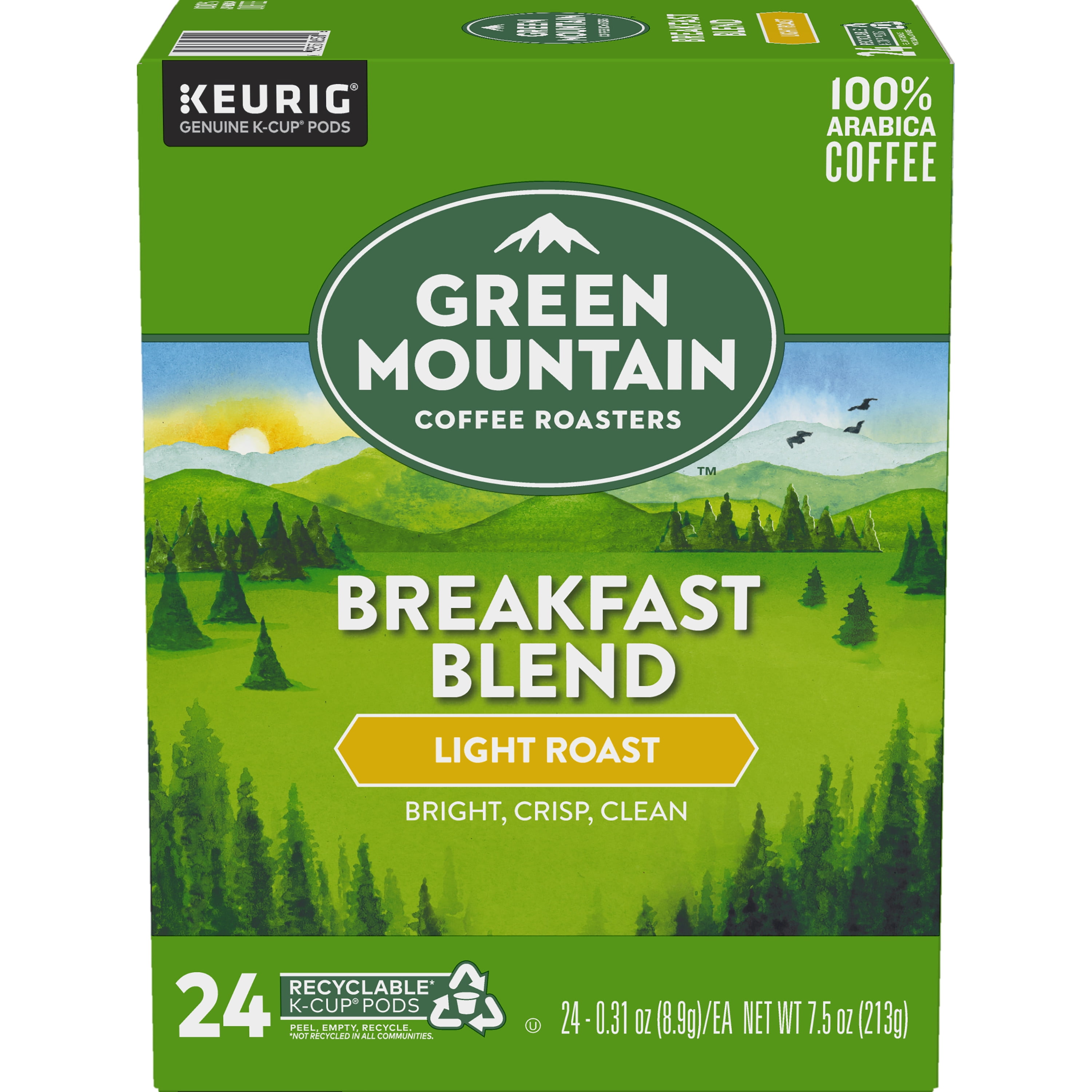 Keurig 24 Vue Packs Green Mountain Breakfast Blend Travel Mug Size 