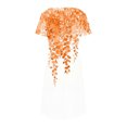 thumbnail image 6 of GaThRRgYP Women's Casual Tunic Short Sleeve Dress,Women's Fashion Summer Print Short-sleeved V-neck Casual Dress Orange S, 6 of 8