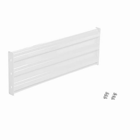 Vestil GR-F3R-BO-3-WT 29.875 in. Length Steel 3 Ribbed Bolt On Style Guard Rail - White