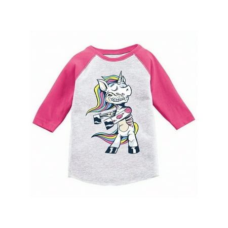 

Awkward Styles Halloween T-Shirt for Boys Girls Zombie Unicorn Toddler Raglan Shirt