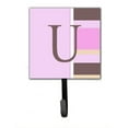thumbnail image 4 of Letter E Initial Monogram - Pink Stripes Leash or Key Holder, 4 of 7