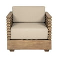 thumbnail image 5 of Armen Living Vivid Outdoor Patio Chair in Light Eucalyptus Wood with Taupe Olefin Cushions, 5 of 13