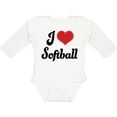 thumbnail image 3 of Inktastic Softball Sports Gift for Girls Girls Long Sleeve Baby Bodysuit, 3 of 5