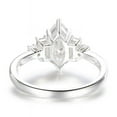 thumbnail image 3 of solitaire jewels 1.5CT Marquise Moissanite 5 Stone Engagement Ring For Women, 18K White Gold, 3 of 6