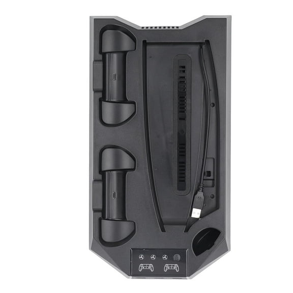 FENGSlient Cooling Stand, PS5 Stand and Cooling Station with Dual Controller Charging Station, Multi Functional DE UHD Fan Charging Dock Stand Station for PS5 Slim and for PS5 (Black)-240810