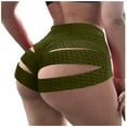 thumbnail image 2 of HUPOM Womens High Waisted Shorts Womens Summer Shorts Gym High Short Yoga Army Green S, 2 of 6