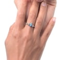 thumbnail image 6 of Gem Stone King 1.06 Ct Heart Shape Mercury Mist Mystic Topaz White Diamond 10K White Gold Irish Celtic Claddagh Ring, 6 of 6
