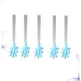 thumbnail image 3 of UPGRATOR 5Ud Pinzas De Silicona Para Con Mango Y Acero Inoxidable Para Cocina Y Bbq Azul, 3 of 7