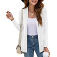 thumbnail image 4 of Women Casual Cardigan Sweater Front Open Long Sleeve Knitted Jacket with Pockets, 4 of 6