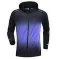 thumbnail image 3 of hoksml Men's Gradient Hooded Running Jacket Full Zip Quick Dry Lightweight Athletic Windbreaker for Outdoor Gym Cycling Daily Wear, 3 of 7