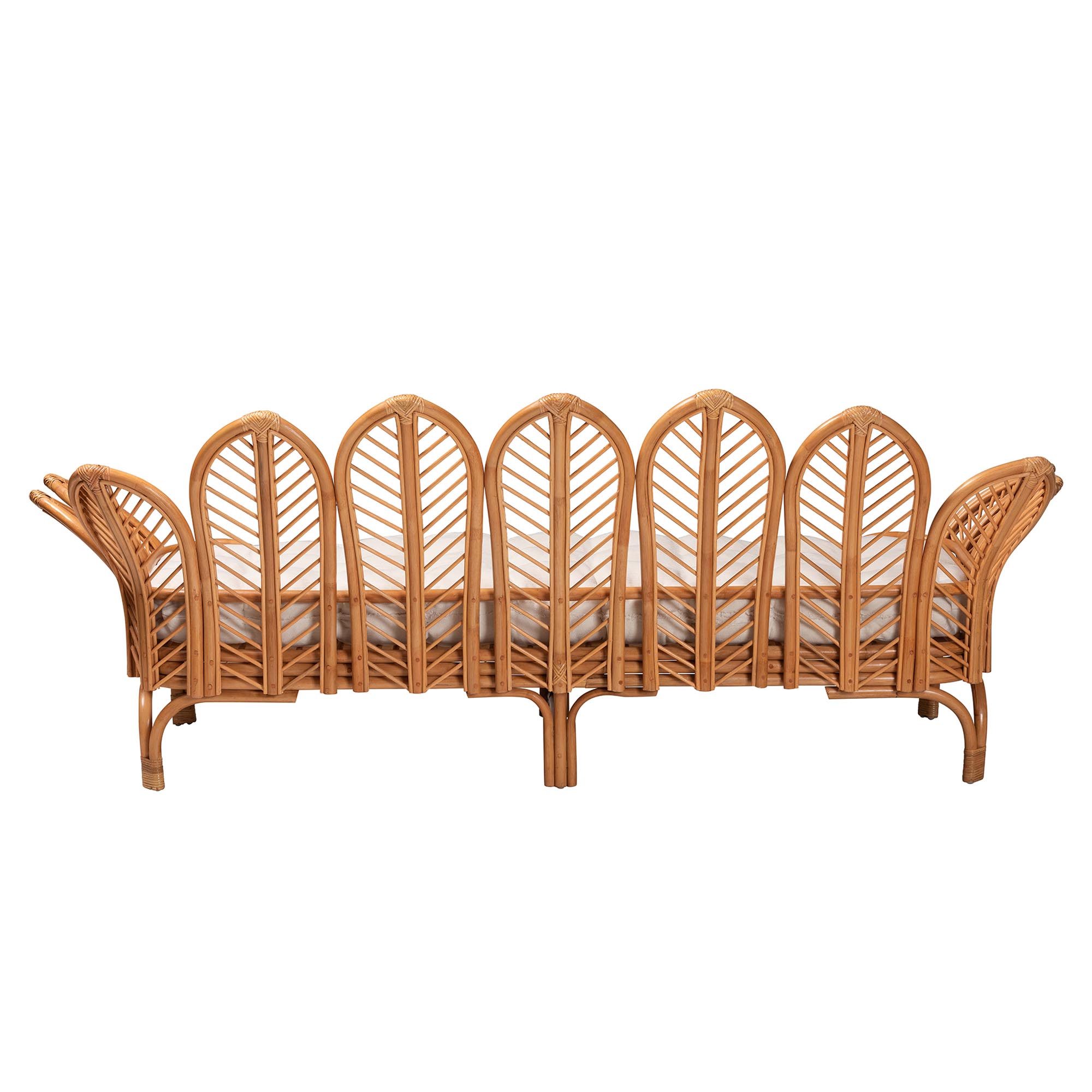 Bali & Pari Loften Open Work Frame Boho Twin Size Daybed Light Honey