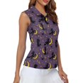 thumbnail image 4 of Whosucclay Halloween Moon Pattern Design Golf Vest Womens Golf Shirt for Ladies, Breathable Fashion for Running Athletic Outdoor, 4 of 8