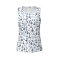 thumbnail image 3 of Picia Dock Rudder Pattern Women's Workout Tank Top,Breathable Activewear,Slim Fit Athletic Top,Versatile Workout Moisture-wicking top-Small, 3 of 9