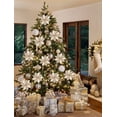 thumbnail image 4 of 8PCS Poinsettias Christmas Tree Flowers 9'' Artificial Christmas Floral Picks and Sprays Large Champagne Silk Flowers with Clips for Xmas Home Table Centerpiece Garland Decor, 4 of 5