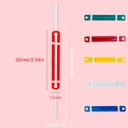 50 Pcs Prong Paper Fasteners Durable Plastic Filing Fasteners Colored Filing Binding Material Folder