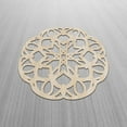 thumbnail image 2 of Mandala Wooden Wall Art, Symmetric Geometric Ornament Asian Culture, Birch Wood Plywood Rustic Wall Art Accent for Hallway Bedroom Living Room Cafes and Offices, 11.4" X 11.4" X 0.1", by Ambesonne, 2 of 5