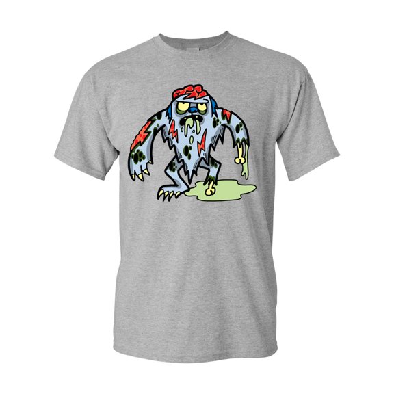 Zombie Yeti Undead Animals Adult DT T-Shirt Tee