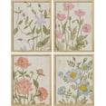 thumbnail image 2 of PixonSign Framed Wall Art Wildflowers Floral Botanical Prints, Set of 4 Nature Wildernes Paintings, Farmhouse Rustic Wall Décor, Plants Adhesive Canvas Poster for Home Decor - 12"x16" Natural, 2 of 5
