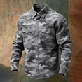 thumbnail image 3 of LEKWK Men's Camo Western Shirt Military Pattern Long Sleeve Button Down Top Cowboy Rodeo Style Hiking Outdoor Blouse, 3 of 3