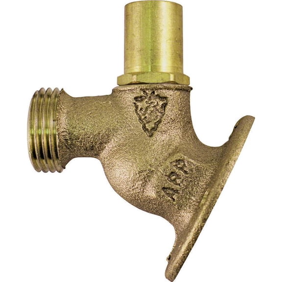 Arrowhead Brass 255LSLF Keyless Lockshield, Lead-Free Sillcock Valve, 1/2 x 3/4 in FIP x Male Hose