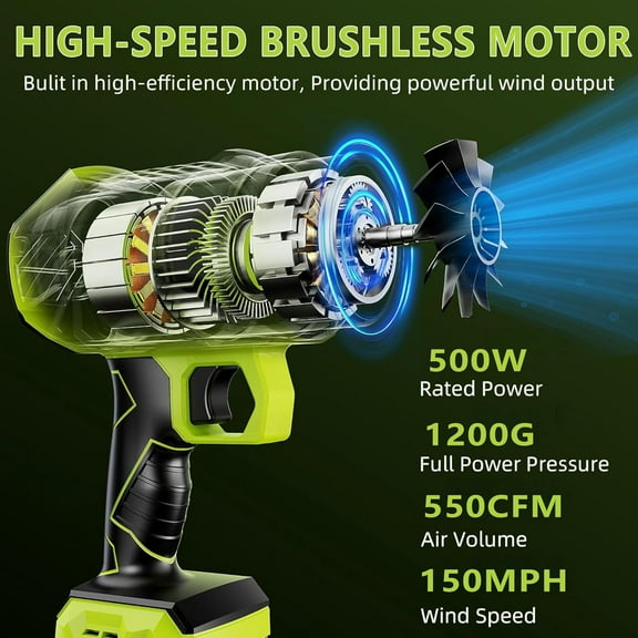 Mini Handheld Leaf Blower Cordless with 2×4.0Ah Battery and Charger,500,000 RPM,Extended Nozzle, Lightweight Small Turbo  Blower for ,Lawn,Yard,Snow Leaves and Dust Car Dryer 001