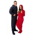 thumbnail image 4 of Hoodie Footed Sleeper Red Plush Drop Seat Footed Pajamas with Rear Flap, 4 of 5