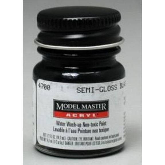 semi-gloss black testors acrylic plastic model paint