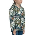 thumbnail image 5 of Pofeuu Hawaiian Style Print Teenage Zipper Hoodie Sweatshirts Hooded Casual Jackets With Pocket For Boys Girls-Small, 5 of 6