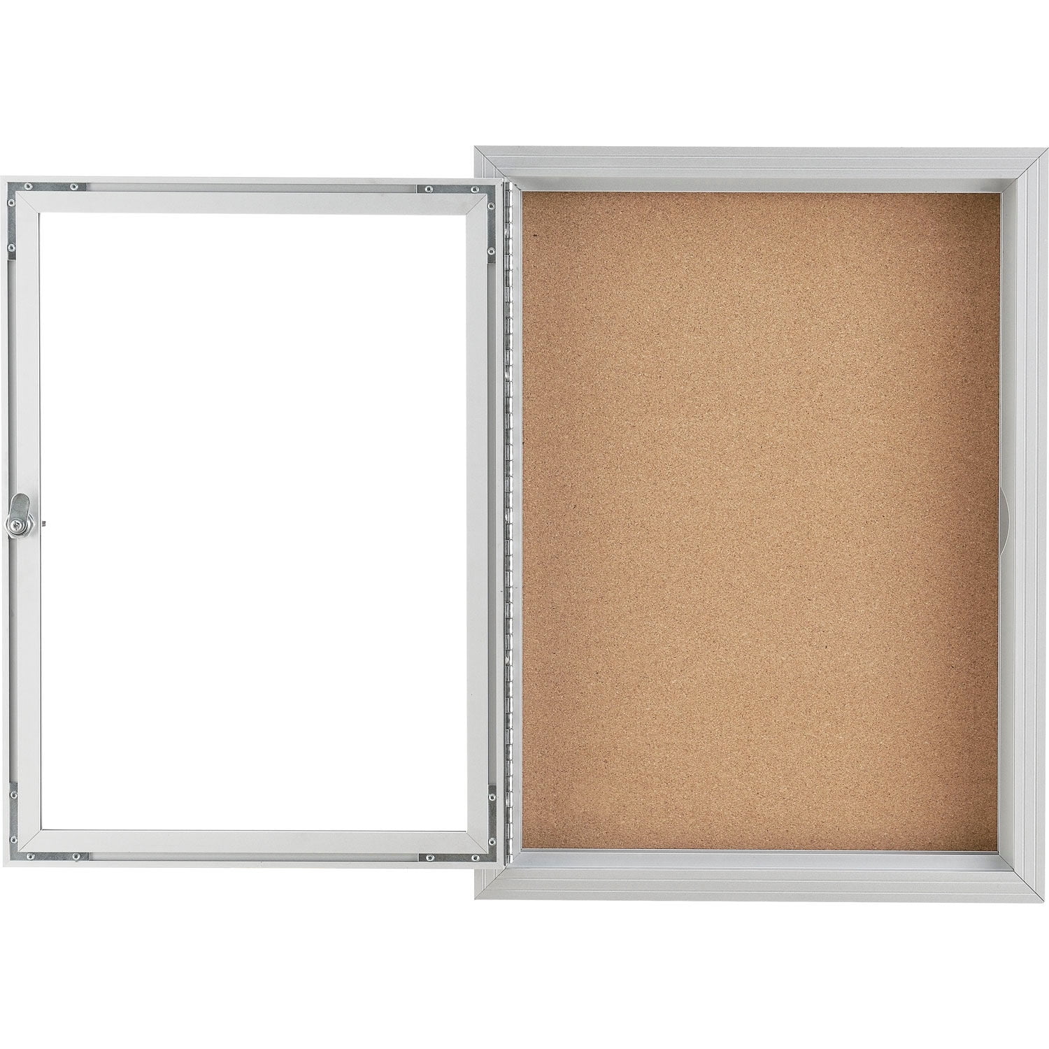 Global Industrial Enclosed Cork Bulletin Board -18""W x 24""H - 1 Door