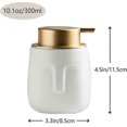 thumbnail image 4 of Unique Modern Soap Dispenser, Decorative Lotion Dispenser for Bathroom or Kitchen (White), 4 of 5