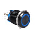 thumbnail image 1 of LAFGUR Push Button Switch, 22mm 12V LED Waterproof Self-locking Latching Push Button Switch On/Off LED Button Switch J Pin Terminal, 1 of 1