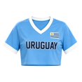 thumbnail image 5 of Soccer Jersey for Women Y2K Short Sleeve Mesh Crop Tops Baggy Streetwear Summer Shirt Personlized Fans Apparel,Sky Blue,3XL, 5 of 6