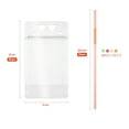 thumbnail image 3 of Oraceous WINOMO 50PCS Clear Drink Pouches Bags Heavy Duty Hand-Held Translucent Reclosable Zipper Stand-Up Plastic Pouches Bags Drinking Bags Bottom Gusset with Straws, 3 of 10