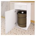 Wooden Trash Can with Tray Top, 40 Gallon Garbage Receptacle