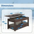 thumbnail image 2 of Table Basse à Plateau Relevable à 2 Tiroirs avec Compartiment Caché et Étagères de Rangement, 2 of 8