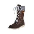 thumbnail image 2 of Bnwani Women Boots Pile Toe Thick Knee-High Leather Suede Boot Brown Size 6, 2 of 8