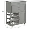 thumbnail image 4 of SoBuy FKW45-HG Chariot de Rangement de Cuisine avec Plateau en Acier Inoxydable, Armoire de Rangement de Cuisine, Gris, 4 of 6
