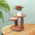 thumbnail image 3 of Soporte de madera para pasteles, plato rústico, soporte para cupcakes, mesa de pie alto, centro de mesa, postre 3 fichas de madera BLESIY Soporte de exhibición de postre, 3 of 5